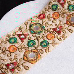 チロリアンテープ - メーター売 【極太幅11cm】 - ミラーワーク ゴータ刺繍 - サブ4