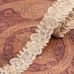 チロリアンテープ　メーター売 - 金糸が美しい　更紗模様のゴータ刺繍〔幅:約4.5cm〕 - アラベスク