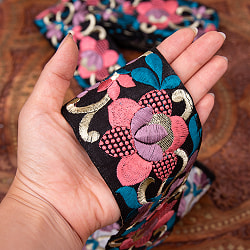 【極太幅7.5cm】 チロリアンテープ-メーター売 - 石楠花 - サブ4