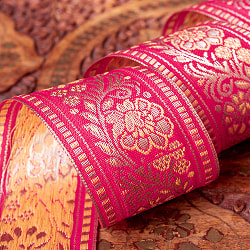 〔各色あり〕〔メーター売り〕チロリアンテープ　メーター売 - 美しい光沢感　更紗模様ブロケード〔幅:約5.8cm〕 - サブ4