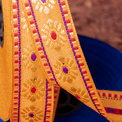 〔各色あり〕〔メーター売り〕チロリアンテープ　メーター売 - 美しい光沢感　花模様ブロケード〔幅:約2cm〕 - サブ5