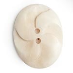 水牛の角ボタン[5個セット] - 白・円形の商品写真