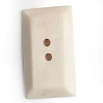 水牛の角ボタン[5個セット] - 白・四角の商品写真