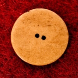 水牛の角ボタン[5個セット] - 約3.3cm茶・丸 - サブ3