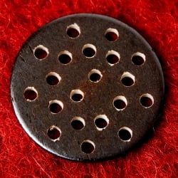 水牛の角ボタン[5個セット] - 約3.3cm茶・丸 - サブ3