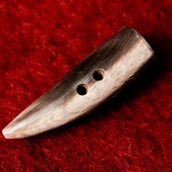 水牛の角ボタン[5個セット] - 約3cm角 - サブ3