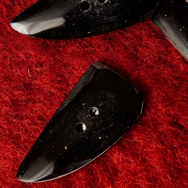 水牛の角ボタン[5個セット] - 約4.5cm×約2cm - 平角の写真ボタン,水牛 ボタン,エスニック ボタン,アジア ボタン,手芸,アジア 手芸