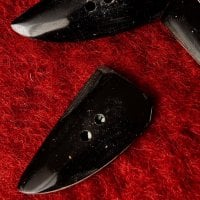 水牛の角ボタン[5個セット] - 約4.5cm×約2cm平角