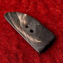 水牛の角ボタン[5個セット] - 約4.5cm×約2cm太角 - サブ3