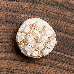 【6個入】インドの小さなくるみボタン　お花 - サブ2