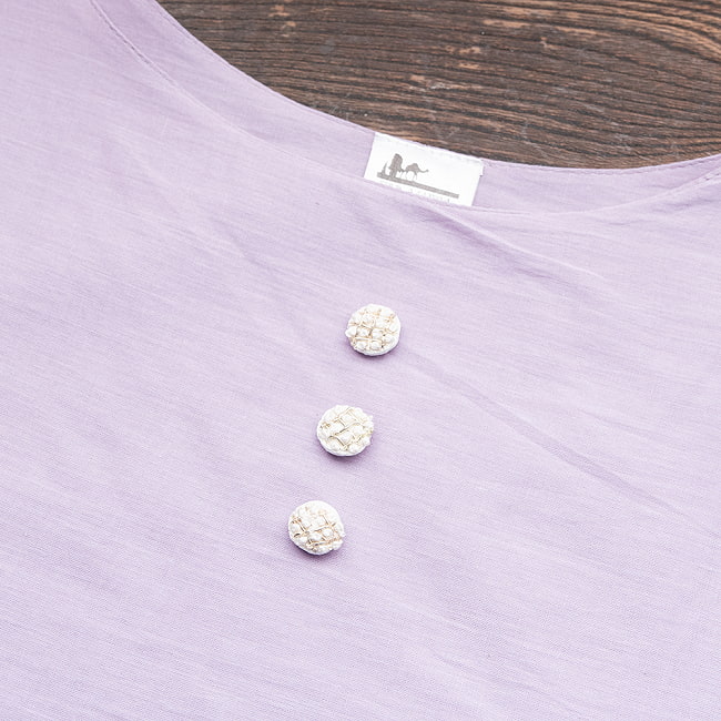【6個入】インドの小さなくるみボタン　お花 6 - シンプル服のアクセントにしても◎