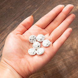 【6個入】インドの小さなくるみボタン　ミラー - サブ5