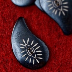 【自由に選べる3セット(合計15個)】水牛の角ボタン[1セット5個]  - サブ2