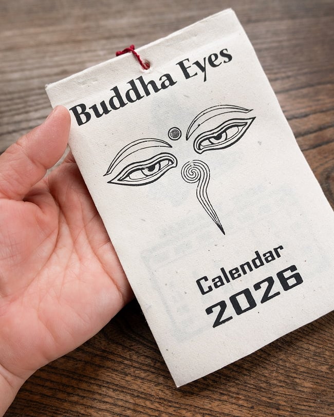 【2026年度版】手のひらサイズのネパールのカレンダー ブッダアイ 4 - かわいい手のひらサイズです