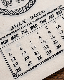 【2026年度版】手のひらサイズのネパールのカレンダー バンブー - サブ5