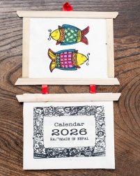 【2026年度版】手のひらサイズのネパールのカレンダー バンブー
