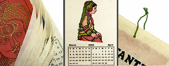 【2009年度版】ロクタ紙曼荼羅カレンダーの上部写真説明