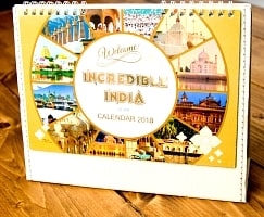 【2018年度版】インドの卓上カレンダー INCREDIBLE INDIAの商品写真