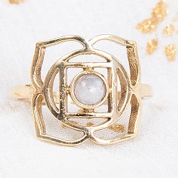 天然石が入ったチャクラリング　ムーラダーラ - サブ2