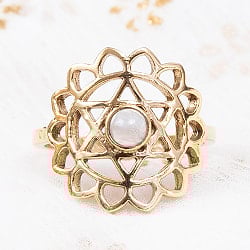 天然石が入ったチャクラリング　アナハタ - サブ2