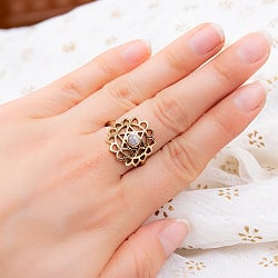 天然石が入ったチャクラリング　アナハタ - サブ5