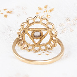 天然石が入ったチャクラリング　ヴィシュダ - サブ4