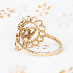 天然石が入ったチャクラリング　ヴィシュダ - サブ5