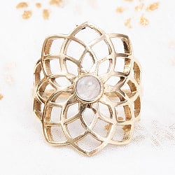 天然石が入ったチャクラリング　サハスラーラ - サブ2