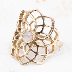 天然石が入ったチャクラリング　サハスラーラ - サブ3