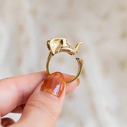 【安心のフリーサイズ】インドのぞうさんリング - サブ3