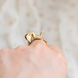 【安心のフリーサイズ】インドのぞうさんリング - サブ4