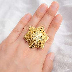 インドのゴールド曼荼羅リング - サブ2