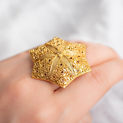 インドのゴールド曼荼羅リング - サブ3