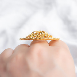 インドのゴールド曼荼羅リング - サブ5