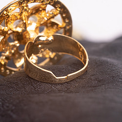 大ぶりビジューリング　ダイヤ - サブ3