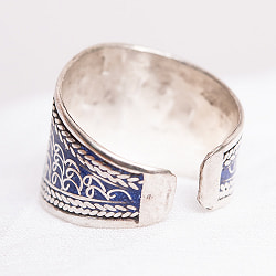 チベットの聖なるモチーフ　ホワイトメタルリング【全8デザイン・フリーサイズ】 - サブ4