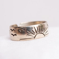 【全2種】重ね付けできるチベタンリング　太陽、ブッダアイ　【フリーサイズ】 - サブ2