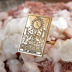 【安心のフリーサイズ】絵画のようなチャンドラ・スーリヤ　ゴールドリング - サブ2