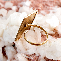 【安心のフリーサイズ】絵画のようなチャンドラ・スーリヤ　ゴールドリング - サブ5