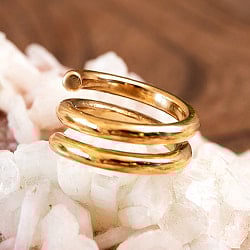 2WAYなゴールドぐるぐるリング - サブ3