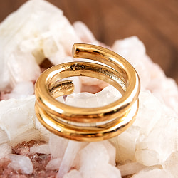 2WAYなゴールドぐるぐるリング - サブ4