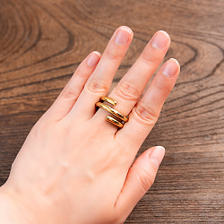 2WAYなゴールドぐるぐるリング - サブ5