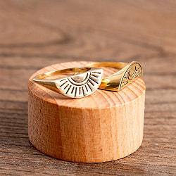 【2点セット】重ね付け　月と太陽のゴールドリング - サブ2