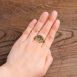 【2点セット】重ね付け　月と太陽のゴールドリング - サブ5