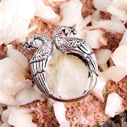 【安心のフリーサイズ】大ぶりな孔雀　象　リング - サブ2