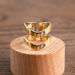 【安心のフリーサイズ】重ね付けも素敵！　3WAYゴールドリング - サブ2