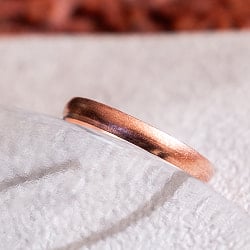 インドの純銅製リング 指輪　フリーサイズ 細く軽やか アーユルヴェーダやプージャで人気の銅 - サブ5