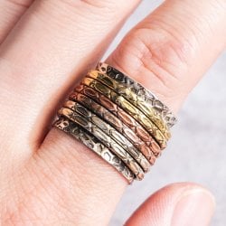 くるくる回る　インド占星術のリング 指輪 回転リング6連(ID-CPRG-359)