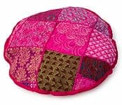 ラジャスタン刺繍のクッションカバー - ピンク系の商品写真