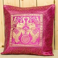 インド伝統柄のクッションカバー【ピンク】の商品写真